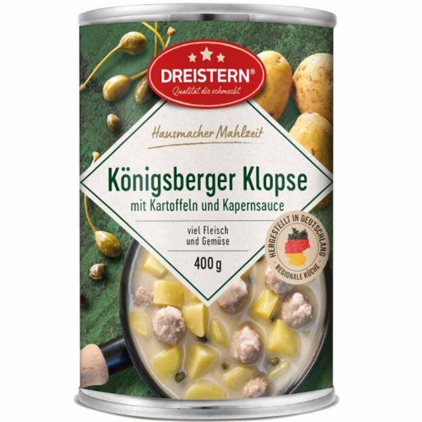 Dreistern Königsberger Klopse &amp; Kartoffel in Kapernsauce 400g MHD:20.3.26