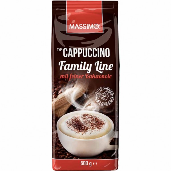 Massimo Cappuccino Family Line Kakao 500g MHD:30.12.24