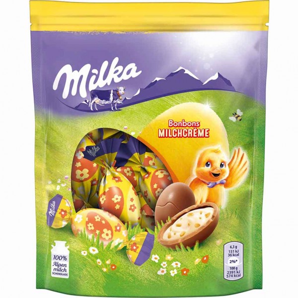 Milka Bonbons Milchcrème mit Haselnussstückchen Ostern 86g MHD:30.7.24