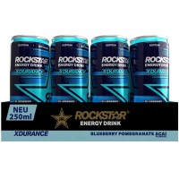 Rockstar Energy Drink Xdurance Blueberry Pomegranate Acai DOSE 12x0,25L=3L MHD:14.8.24