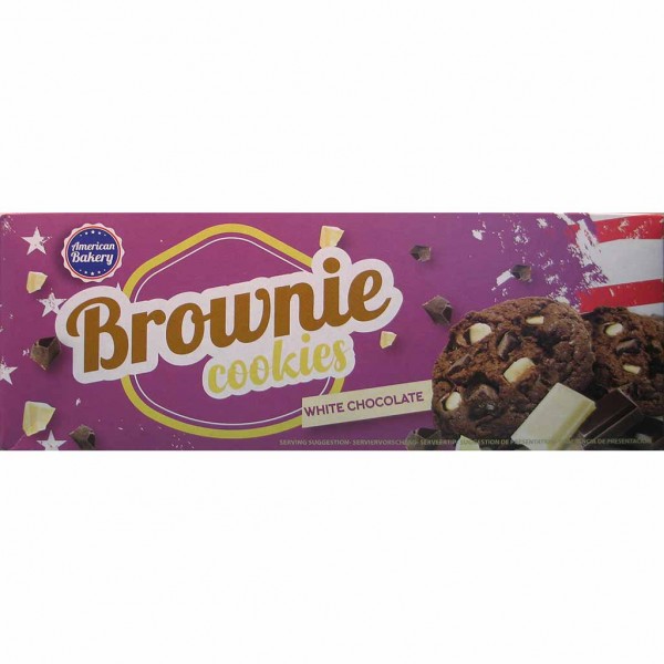 American Bakery Brownie Cookies weiße Schokolade 106g MHD:5.1.25