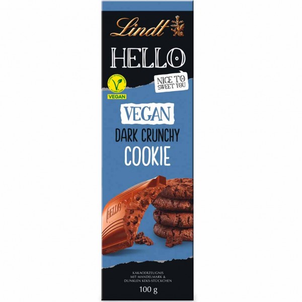 Lindt Hello Vegan Dark Crunchy Cookie 100g MHD:1.12.24