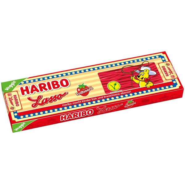 Haribo Lasso Erdbeere Veggie 50x 70g MHD:30.3.24