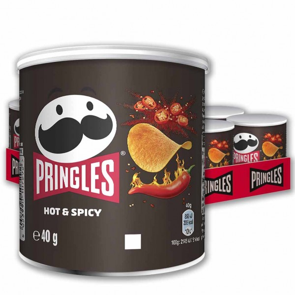 Pringles Hot & Spicy Kartoffelchips Snacksize 12x40g 480g
