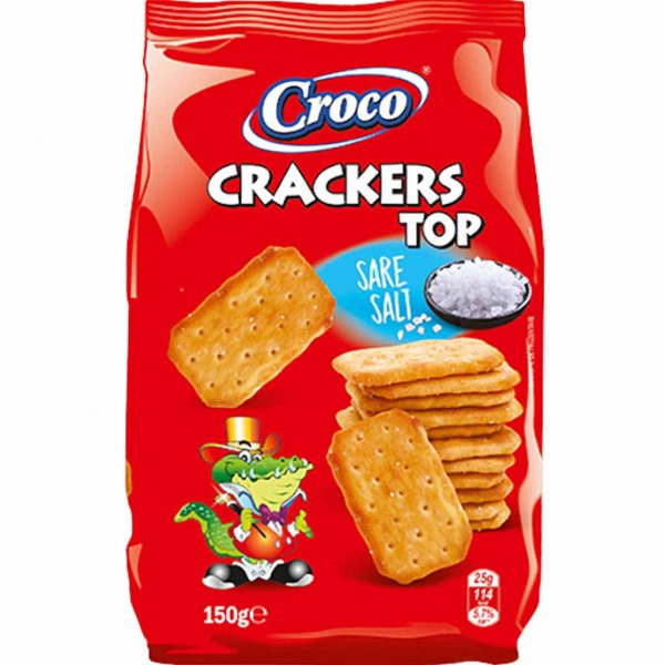 Croco Crackers Top mit Salz 150g MHD:18.11.24
