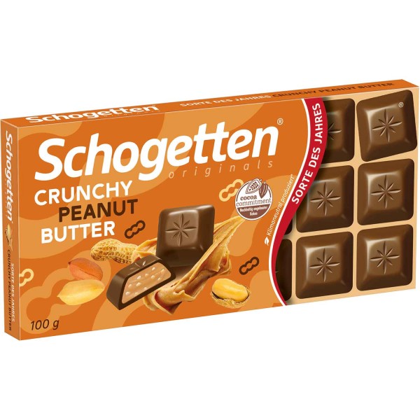 Schogetten Tafelschokolade Crunchy Peanut Butter Sorte des Jahres 100g MHD:30.4.24
