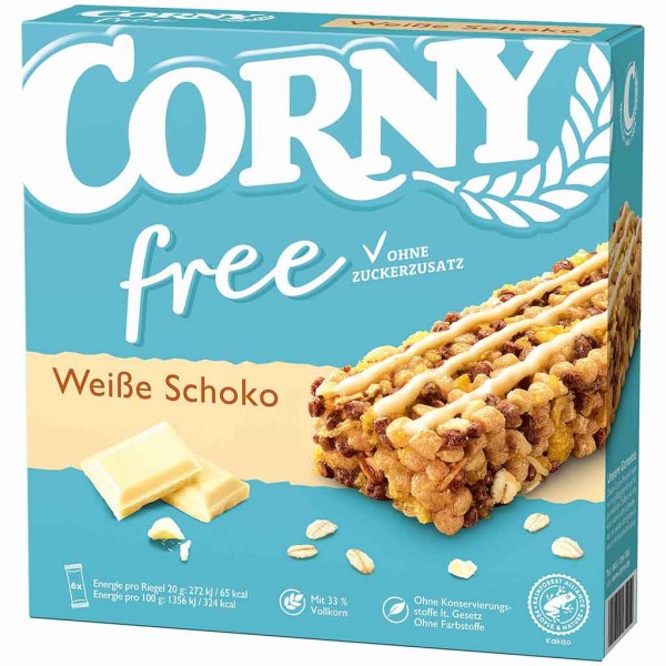 Corny free Weiße Schokolade 6er 120g MHD:3.12.24