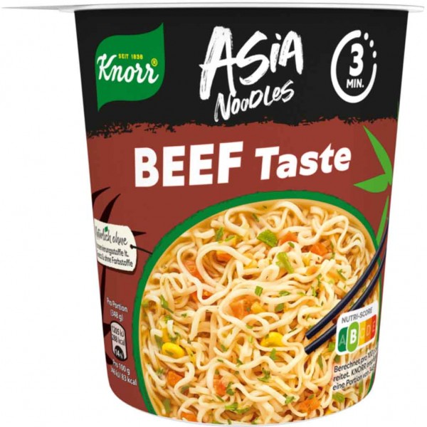 Knorr Asia Noodles Beef Taste Becher 63g MHD:30.8.24