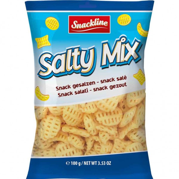 Snackline Salty Mix Kartoffelsnack gesalzen 100g MHD:14.9.24