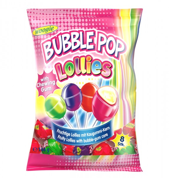 Woogie Lollies Bubble Pop 144g MHD:30.9.25