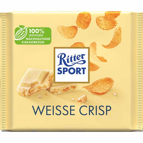 Ritter Sport Tafelschokolade Weisse Crisp 250g MHD:19.1.24