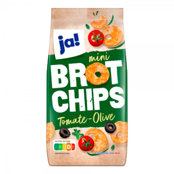 ja! Brotchips Tomate-Olive 250g MHD:1.12.24