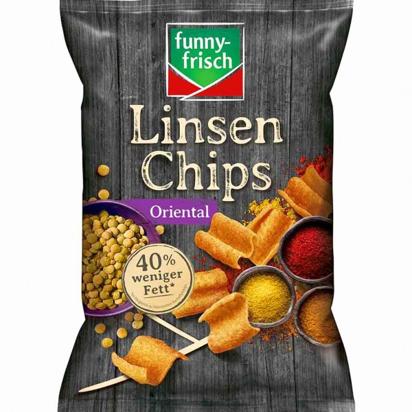 funny frisch Linsen Chips Oriental 90g MHD:27.5.24