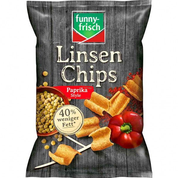 funny frisch Linsen Chips Paprika Style 90g MHD:26.6.23