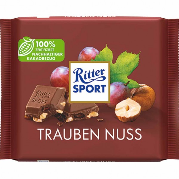 Ritter Sport Tafelschokolade Trauben Nuss 100g MHD:17.11.24