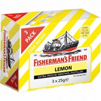 Fishermans Friend LEMON ohne Zucker 3x 25g=75g MHD:30.12.23