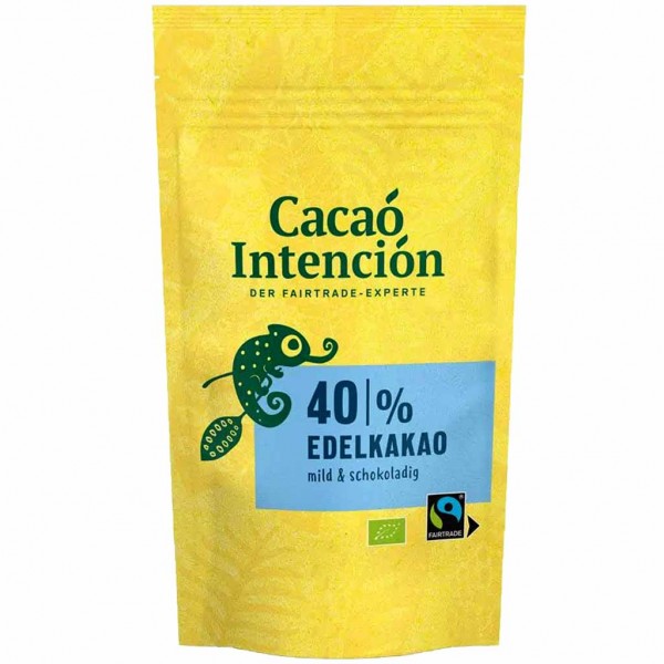 cacao Intencion 40% Edelkakao mild &amp; schokoladig 250g MHD:30.4.23