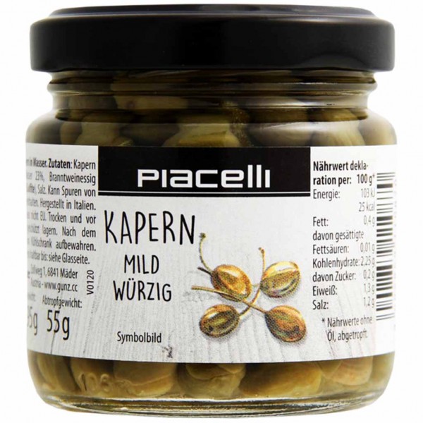 Piacelli Kapern mild-würzig 95g MHD:12.9.26
