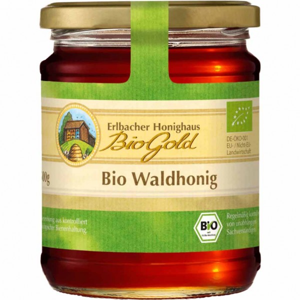 Erlbacher Honighaus Bio Gold Bio-Waldhonig 500g MHD:30.8.25