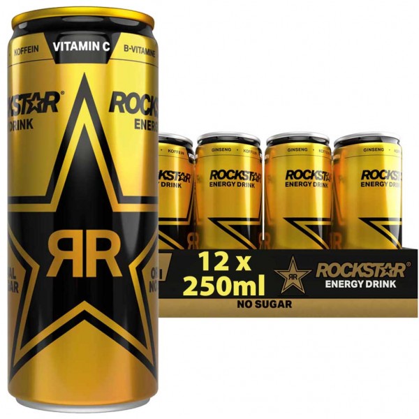 Rockstar Original Energy Drink No Sugar DOSE 12x0,25L=3L MHD:5.4.23
