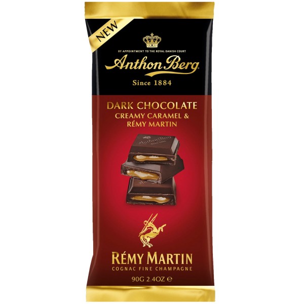 Anthon Berg Dark Chocolate Rémy Martin Tafelschokolade 90g MHD:23.7.24