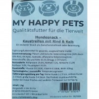 My Happy Pets Hundesnack Kaustreifen mit Rind und Kalb 1kg MHD:30.10.24