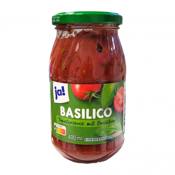 ja! Basilico Tomatensauce mit Basilikum 400ml 