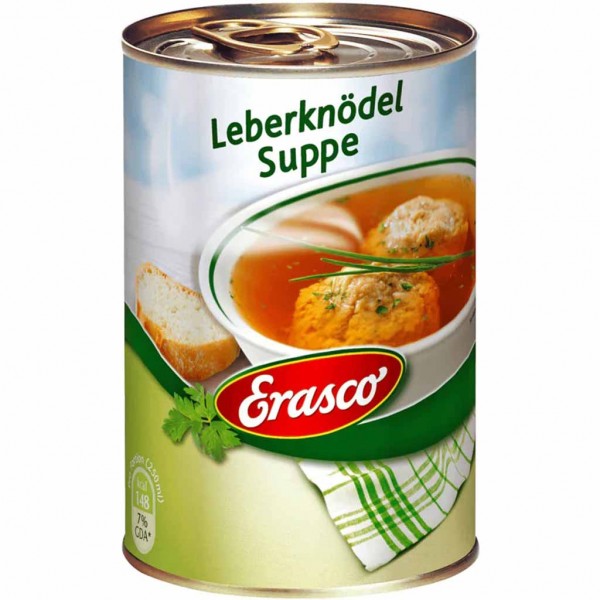 Erasco Suppen Leberknödel Suppe 395ml MHD:30.12.25