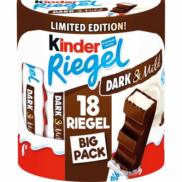 Kinder Riegel Dark &amp; Mild Big Pack 18x21g=378g MHD:1.4.23
