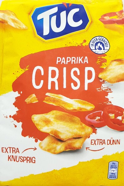 TUC Crisp Paprika Kartoffelsnack mit Paprika Geschmack 100g MHD:31.1.24
