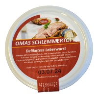 Omas Schlemmertopf Leberwurst mit Kräutern 200g Glas MHD:16.5.24