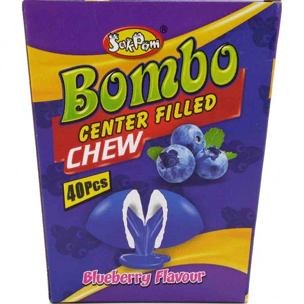 Bombo Center Filled Chew Blueberry 160g MHD:17.1.25