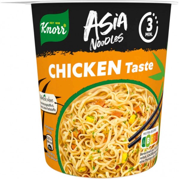 Knorr Asia Noodles Chicken Taste Becher 65g MHD:30.12.23
