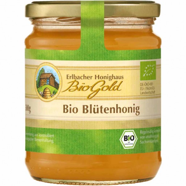 Erlbacher Honighaus Bio Gold Bio-Blütenhonig cremig 500g MHD:30.12.24