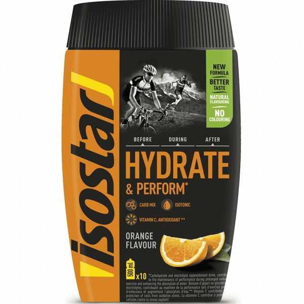 Isostar Getränkepulver Hydrate &amp; Perform Orange 400g MHD:30.7.25