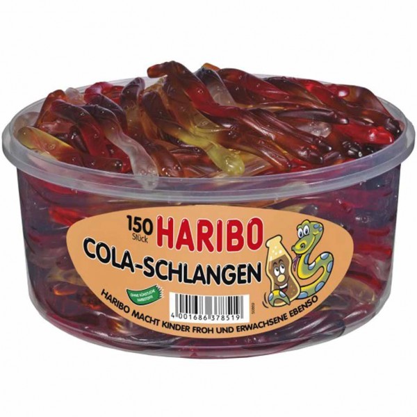 Haribo Cola-Schlangen 150er 1050g MHD:30.1.25