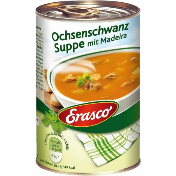 Erasco Suppen Ochsenschwanz Suppe 385ml MHD:30.12.26
