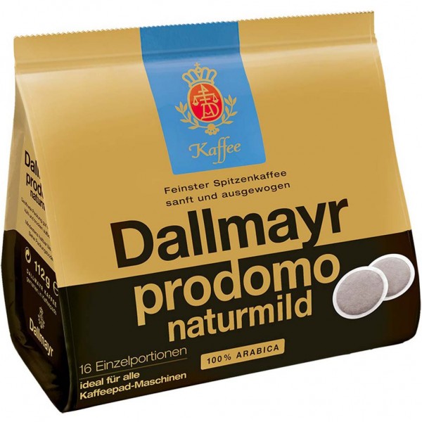 Dallmayr Kaffeepads Prodomo naturmild 16er 112g MHD:30.7.24