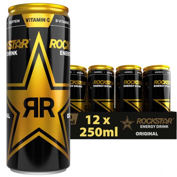 Rockstar Original Energy Drink DOSE 12x0,25L=3L MHD:1.3.23
