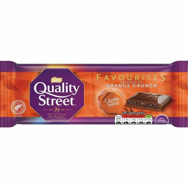 Nestle Quality Street Tafelschokolade Favourites Orange Crunch 84g MHD:30.8.23