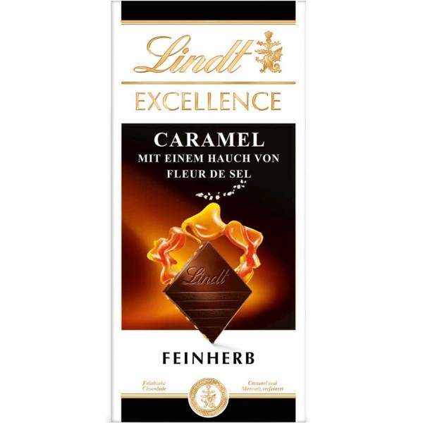 Lindt EXCELLENCE Caramel Fleur de Sel 100g MHD:30.1.25
