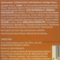 Dreistern Hausmacher Snack Schinkennudeln in cremiger Sauce 280g MHD:13.6.24