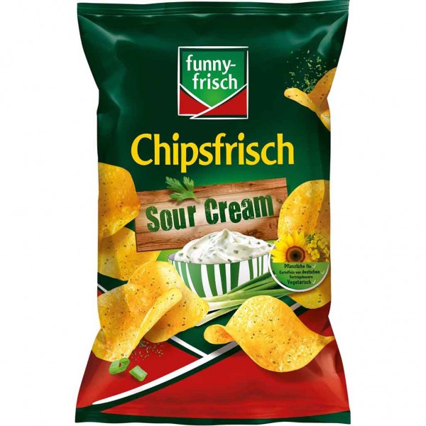 funny frisch Chipsfrisch Sour Cream 150g MHD:12.6.23