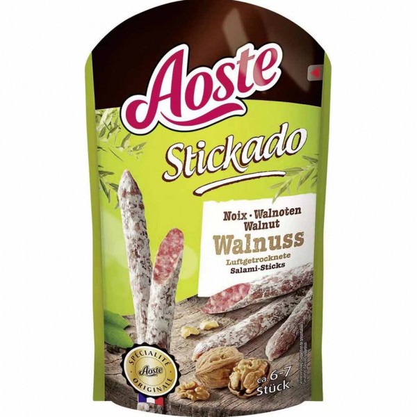Aoste Stickado luftgetrocknet Mini Salami Walnuss 70g