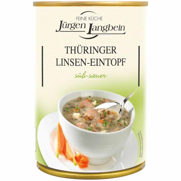 Jürgen Langbein Thüringer Linsen-Eintopf 400g MHD:3.7.26