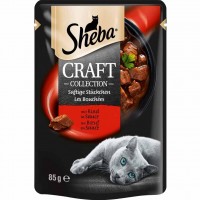 12x Sheba Craft Collection in Sauce mit Rind á 85g=1020g MHD:22.7.23