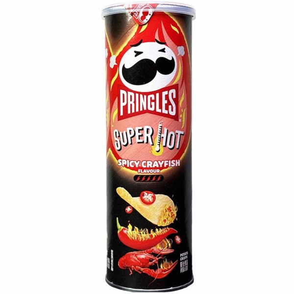 Pringles Kartoffelchips Super Hot Spicy Crayfish 110g MHD:23.2.25