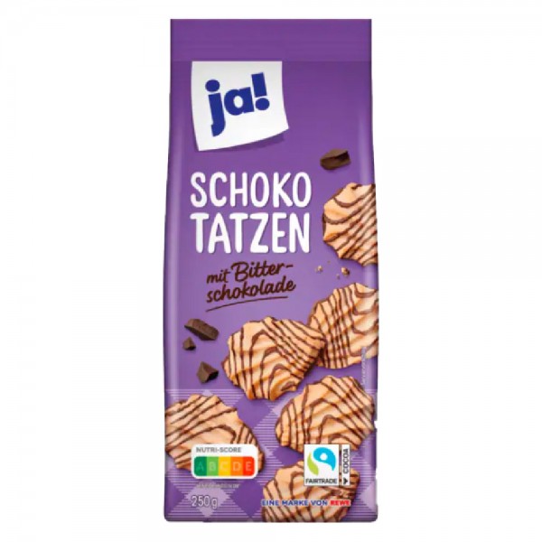 ja! Schokotatzen mit Zartbitterschokolade 250g MHD:30.4.25