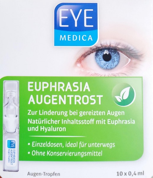 EyeMedica Euphrasia Augentrost Augen-Tropfen 10x4ml MHD:30.6.24