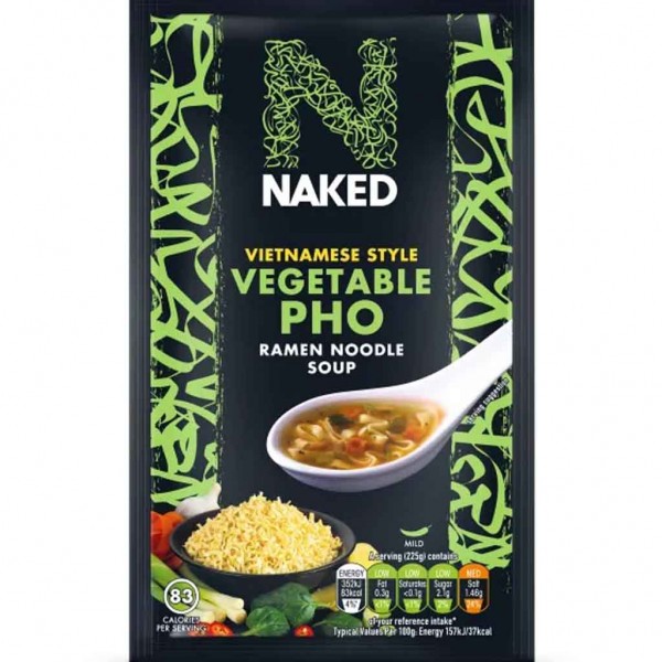 Naked Vietnamese Style Nudelsuppe Vegetable Pho 12 x 25g 300g
